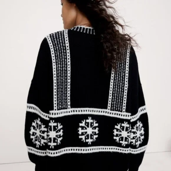 NWT Banana Republic Fair Isle Crew-neck Sweater 2025 HOLIDAY Collection Preview - Picture 6 of 9